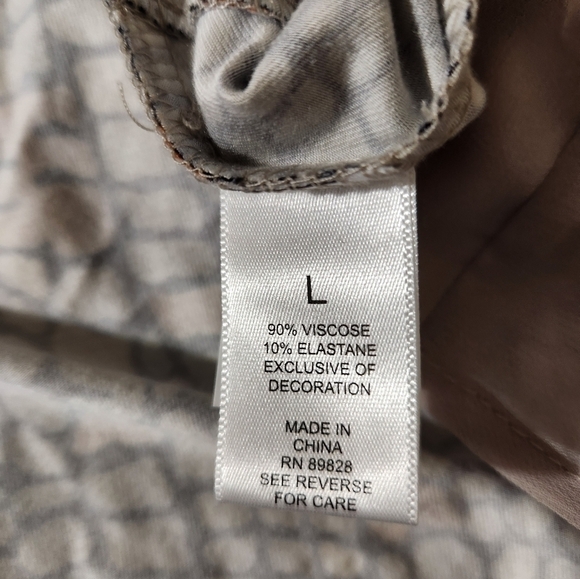 LOGO by Lori Goldstein Women's SZ L Leticia Mosaic Open Front Duster Cardigan - Picture 16 of 16